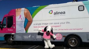 Alinea Mobile Mammography Van and Snoopy