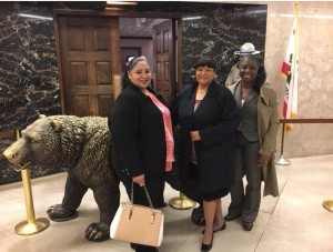 Advocates from Komen Orange County lobbying for breast health care for all.  L to R: Director of Mission Programs Ambrocia Lopez,  Board Member Dr. Devera Heard, and  Community Resource Advocate LarLeslie McDaniel.