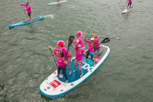 Women paddling